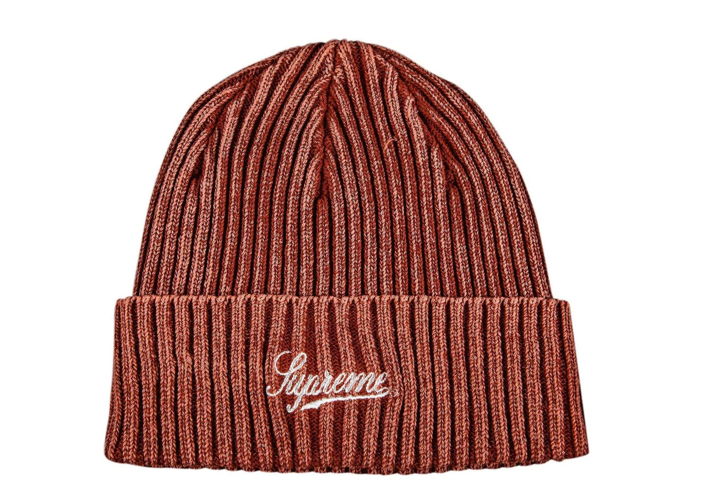 Supreme Bleached Rib Beanie (Burnt Orange)