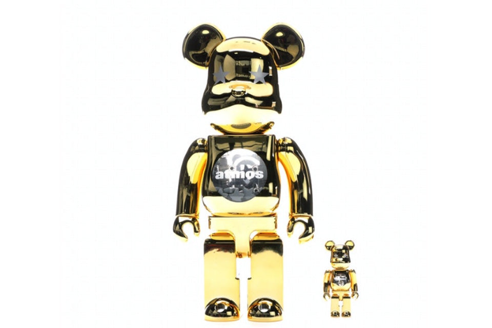 Bearbrick Atmos Gold Chrome 400% & 100% – Shoepugs